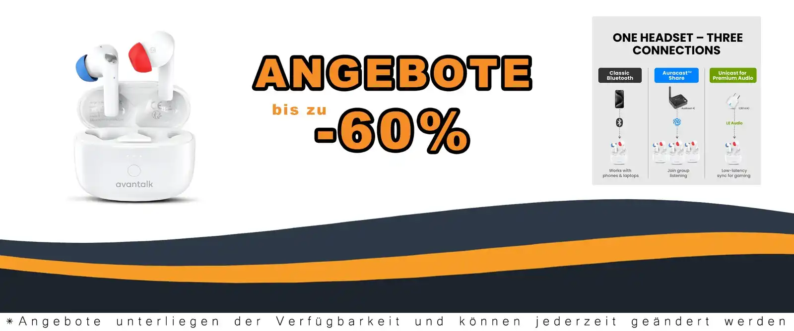 auracast Kopfhörer Weiss
