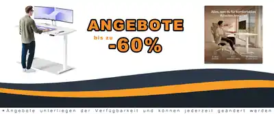 Desktronic Elektrostehtisch 160x80 cm - Sturdig mit Touchscreen und Ladungssteckdosen