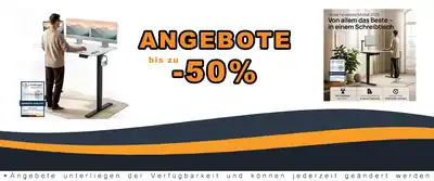 Elektrohöhenregelbare Tischplatte 160x80 und 120x60 cm - Stummelstille Dualmotor, Abprallschutz, Speicherfunktion, Kabelmanagement inklusive