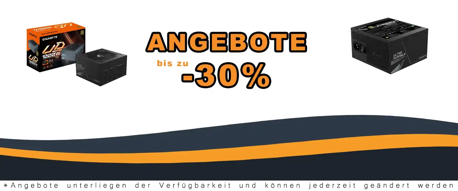 GIGABYTE 1000 W 80 Plus Gold Modul-Leistungssupplie