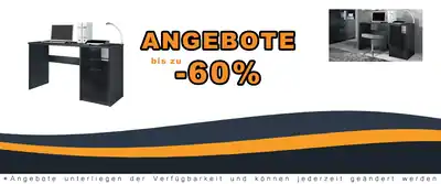 Vladon Logan Tisch Made in Germany 2 Schubladen 1 Tür Schwarz Glanzmatte/Hochglanz