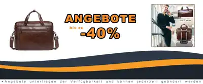 BAIGIO Laptop Bag 14 Zoll Leder Aktentasche Vintage Business Bag für Männer