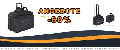 KROSER Business Trolley Laptopkoffer bis 17.3 Zoll wasserdicht mit Rädern
