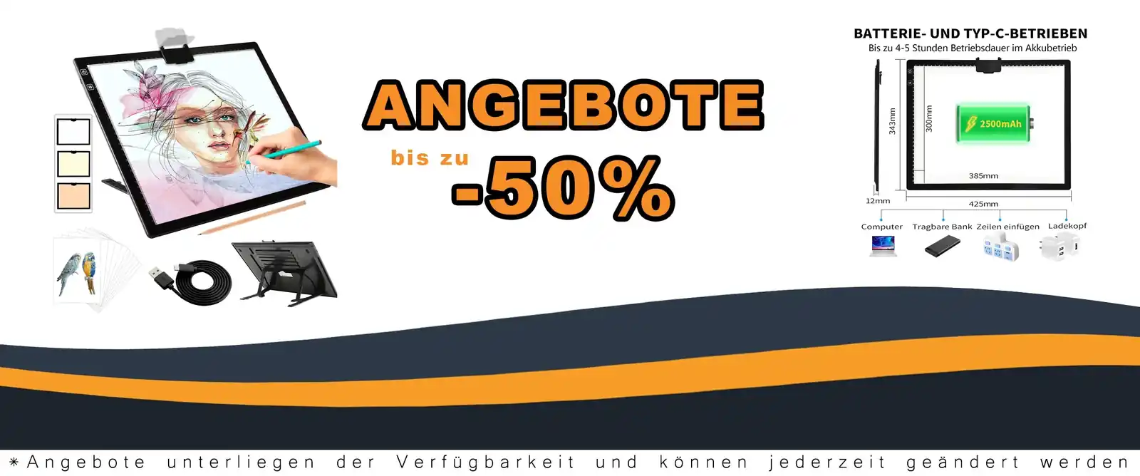 lader%Xgeladener Lichttisch A3 für Diamond Painting mit Stand und Klippingoptions%